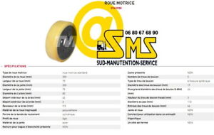 Roue Motrice Vulkollan Pour Transpalette Gerbeur Still EGV 1600 - Diamètre 82 Mm, Largeur 80 Mm, Neuve