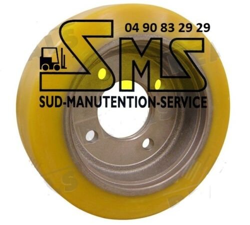 Roue Motrice Pour Transpalette Linde - 230x90/45-5 - Réf. 39933826 - Bande Vulkollan, Moyeu Acier - Garantie 12 Mois