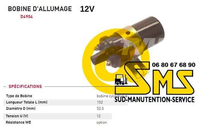 TOYOTA 90919 02014 71 BOBINE ALLUMAGE 12V PIECES CHARIOT ELEVATEUR 4P 5P 5R