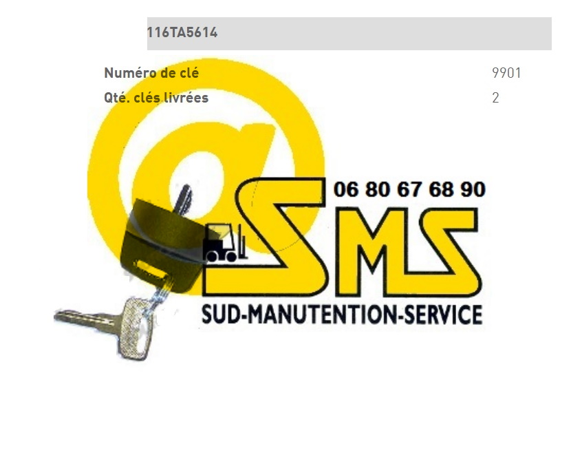 CLE DE CONTACT JLG N° 9901 INTERRUPTEUR D'ALLUMAGE PIECE NACELLE ELEVATRICE