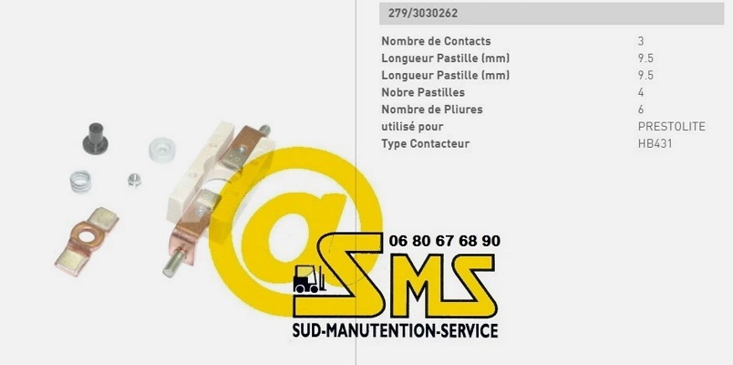 BT HB PRESTOLITE SCHALTBAU JEU KIT DE CONTACT pour CONTACTEUR HB431K HB431 UNIPOLAIRE 150A