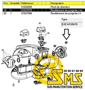 51537072 REVETEMENT DE POIGNEE JUNGHEINRICH EJE M15 PIECE RECHANGE