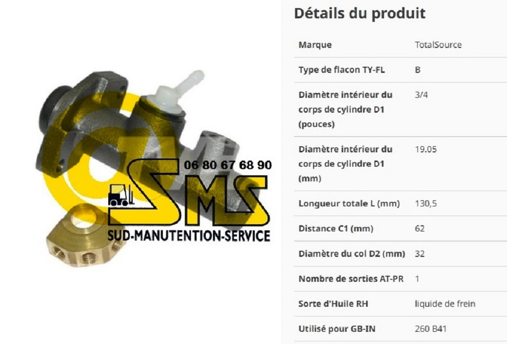 FIAT OM PIMESPO 2184685 MAITRE CYLINDRE FREIN MASTER CYLINDER 0095352745