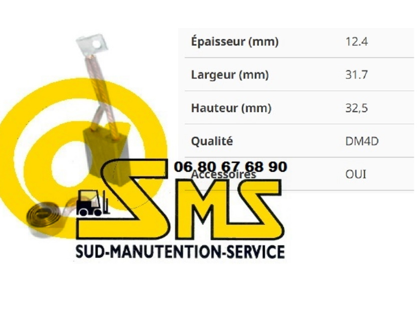 CLARK 1 BALAIS CHARBON MOTEUR TRACTION CHARIOT ELEVATEUR TM EM 15 TM15 EM15