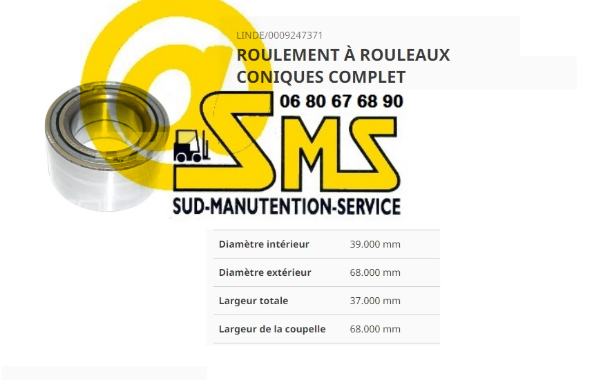 LINDE FENWICK L10 L12 ROULEMENT DU SUPPORT REDUCTEUR 0009247371