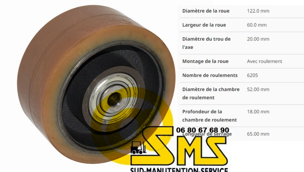 OM PIMESPO ROUE STABILISATRICE CL12 CL 12 GERBEUR ELECTRIQUE 122 60 65 12 mm