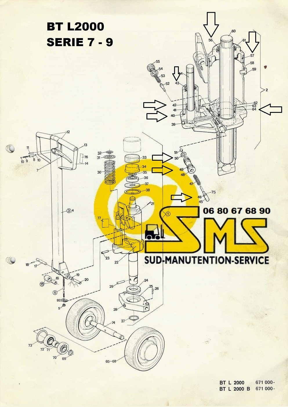 BT TOYOTA PIECE REGULATEUR 47049 TRANSPALETTE MANUEL L2000 SERIE 7 / 9 – Image 2