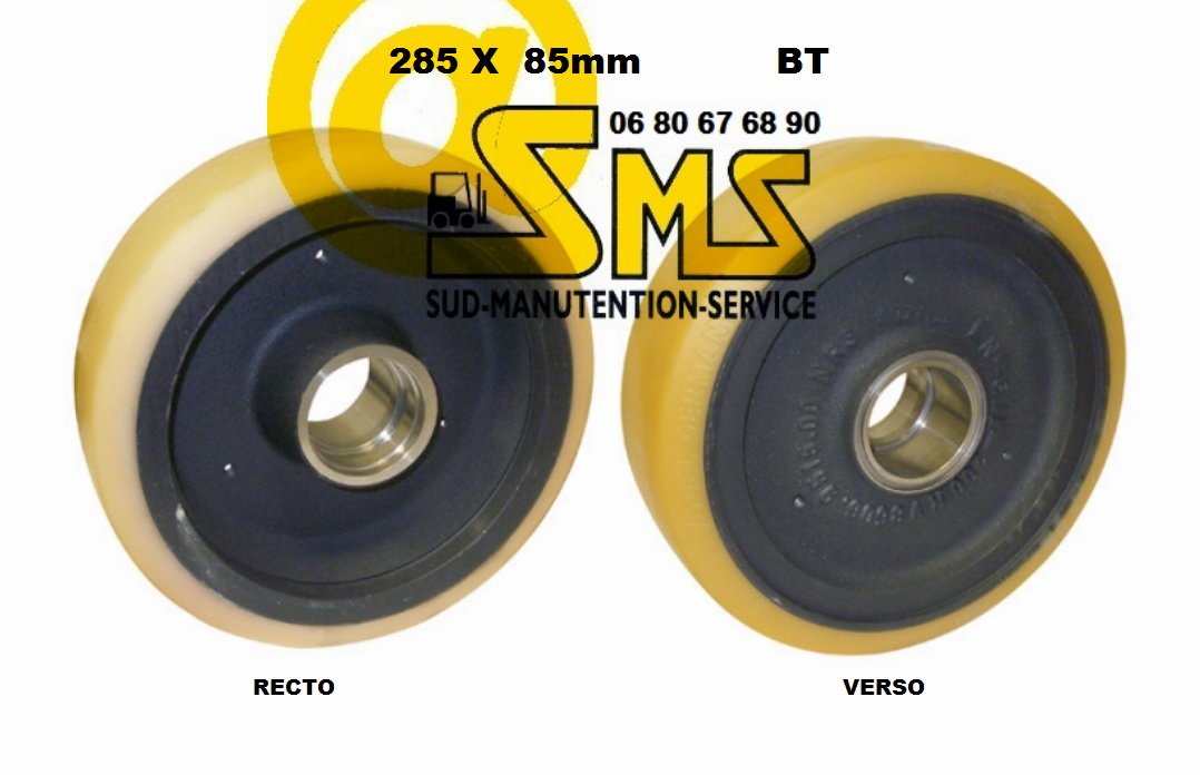 BT RRE140 RRE 140 ROUE D'APPUI PORTEUSE 285 85 mm CHARIOT RETRACTABLE